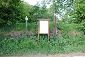 Hinweisschild auf den Sankt Georgen Erbstollen in 2011