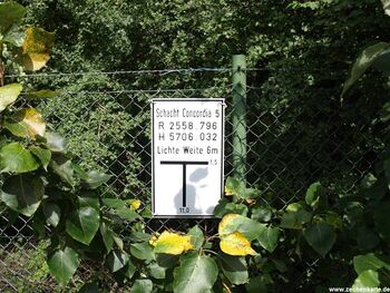 Schild von Concordia Schacht 5 in 2009